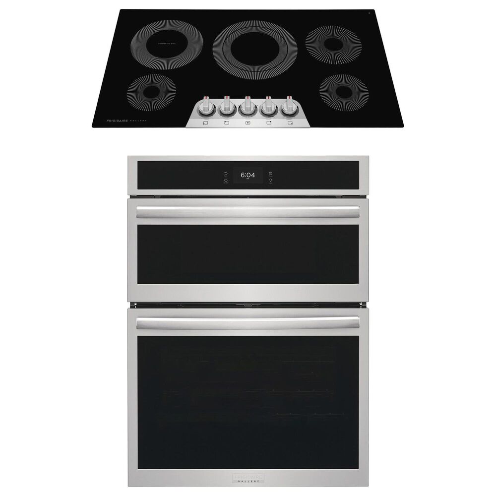 Frigidaire Gallery 2-Piece Kitchen Package with 30" Electric Microwave Combination Wall Oven and 36" Electric Cooktop in Stainless Steel, , large