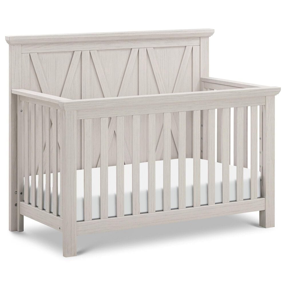 DaVinci Emory Farmhouse 4-in-1 Convertible Crib in White Driftwood, , large
