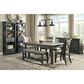 Ashley Tyler Creek Upholstered Dining Bench in Black, , large