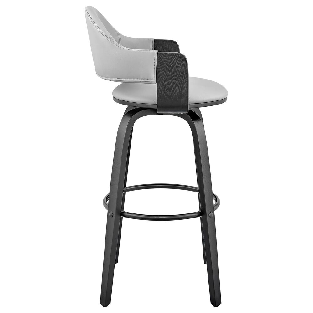 Blue River Daxton 26&quot; Swivel Counter Stool in Gray/Black, , large