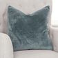 Rizzy Home Transitional Solid 22" Down Filled Pillow in Teal, , large