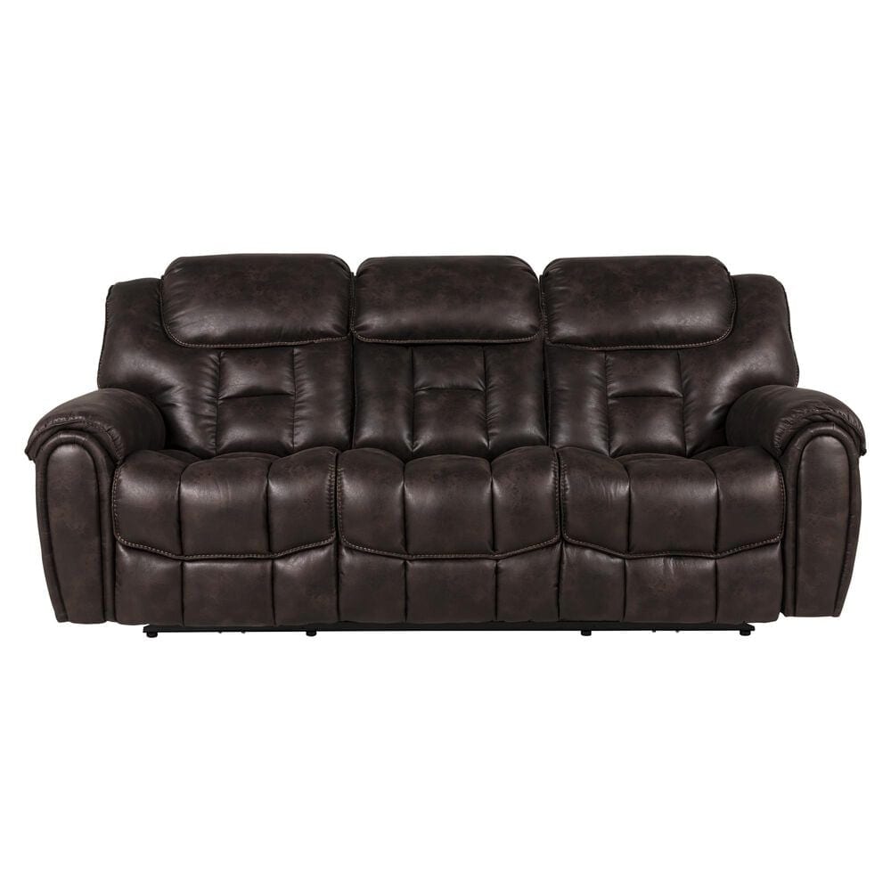 Oxford Furniture Cheers Power Reclining Sofa with Power Headrest in Cowboy Dark Brown, , large