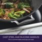 Circulon A1 Series 14" ScratchDefense Nonstick Wok with Lid in Silver, , large