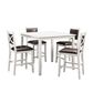 Abbyson Walker 5-Piece Square Counter Height Dining Set in White , , large