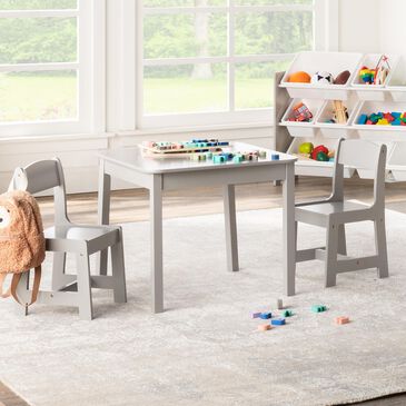 Melissa & Doug Kids Furniture Wooden Table & Chairs-Gray Kids Furniture 