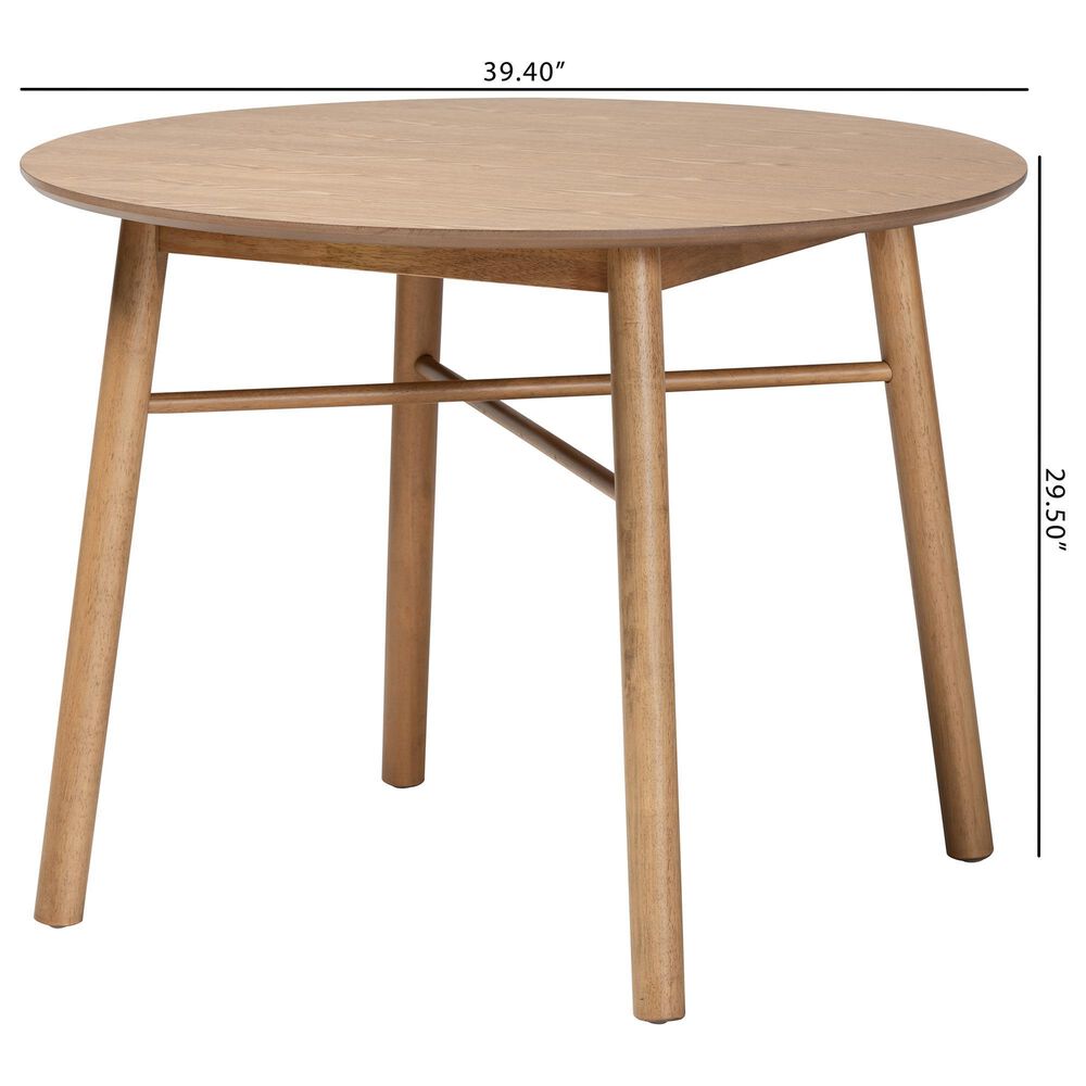 Baxton Studio Denmark Dining Table in Brown - Table Only, , large
