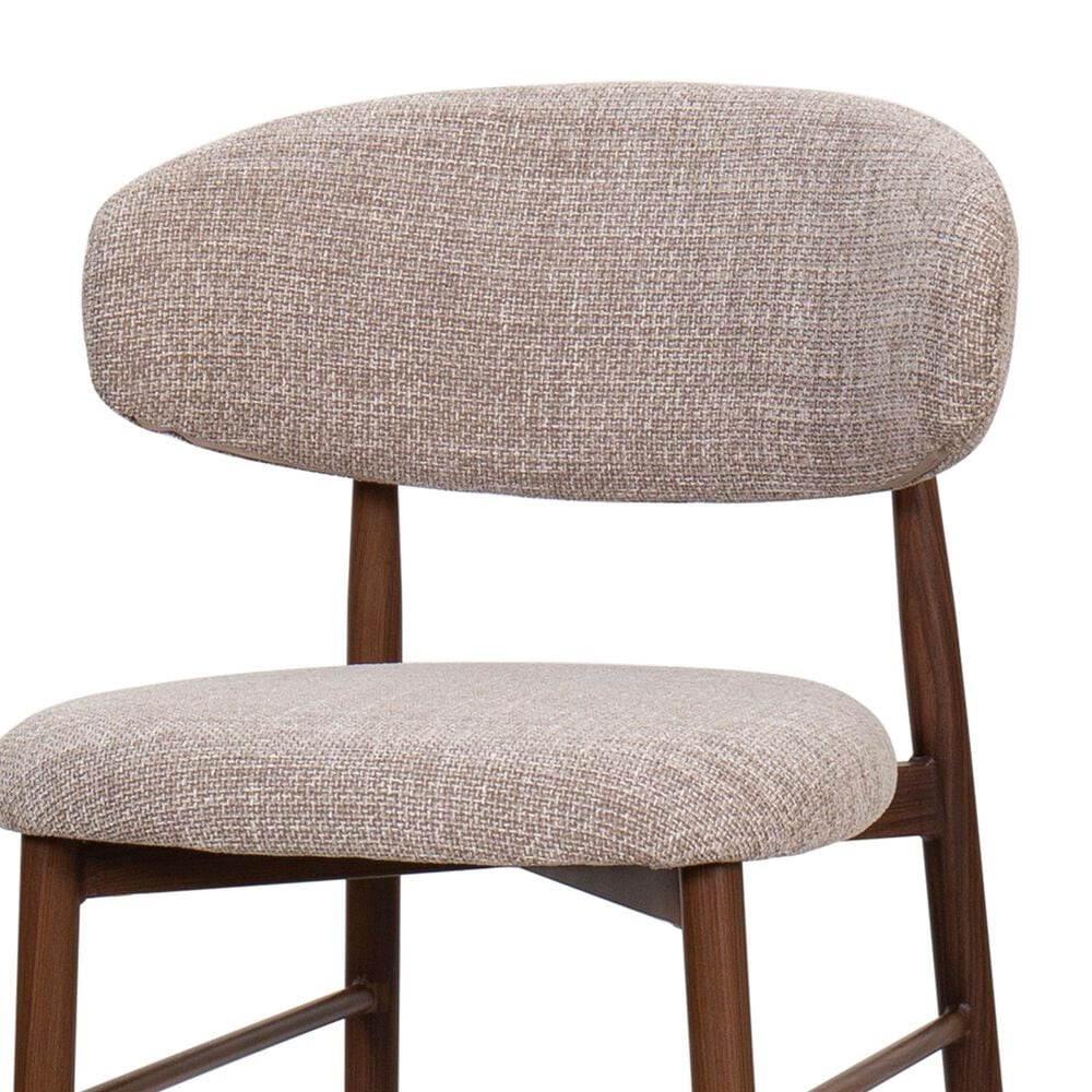 New Heritage Design Royce Bar Stool with Toast Cushion in Walnut, , large