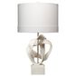 Splendor Living Stoneleigh Table Lamp in White and Silver, , large