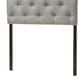 Baxton Studio Myra Twin Upholstered Panel Headboard in Grey, , large