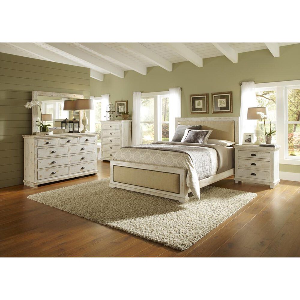 Tiddal Home Willow 5 Drawer Chest in Distressed White, , large