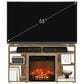 HOMLUX 47" Corner TV Stand with Electric Fireplace in Flagstaff Oak, , large