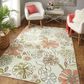 Karastan Prismatic 5" x 8" Blue, Cream, Green and Red Kids Area Rug, , large
