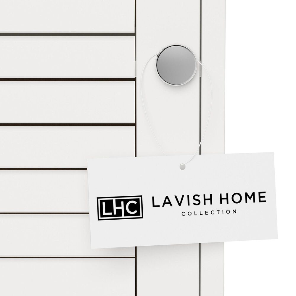 Timberlake Lavish Home Bathroom Storage Cabinet in White/Silver, , large