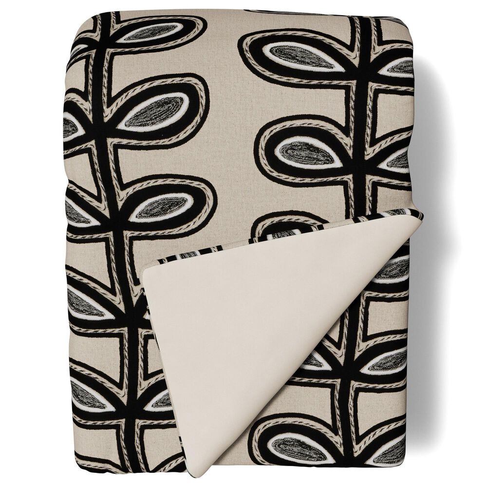 Ann Gish Fellini 50" x 96" Throw in Natural and Charcoal, , large