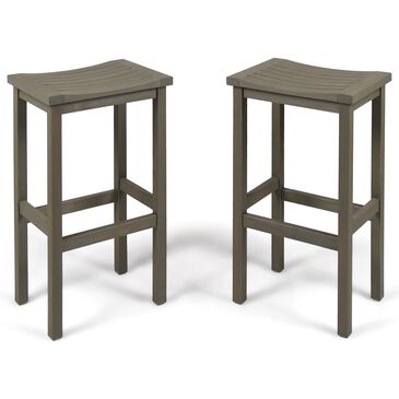 Noble House Caribbean 30" Patio Barstool in Grey (Set of 2), , large