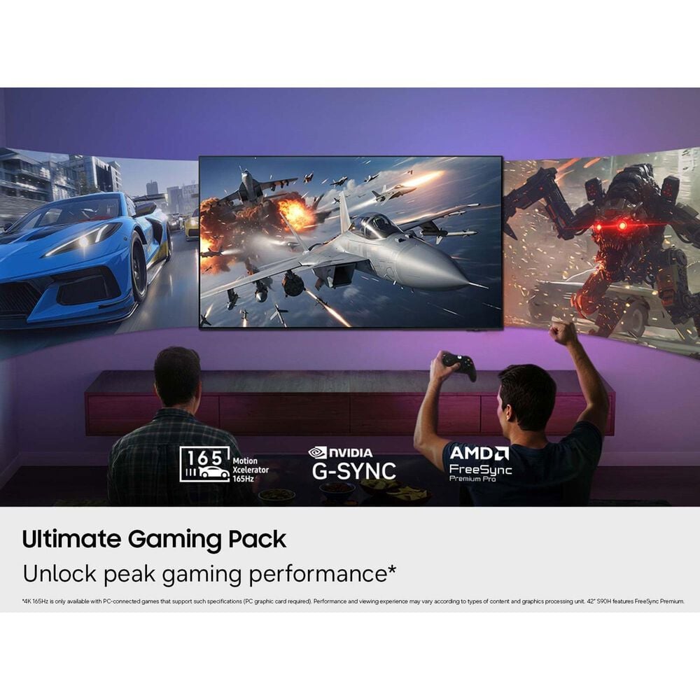 Samsung 65" Class S90H OLED 4K UHD Vision AI in Black - Smart TV, , large
