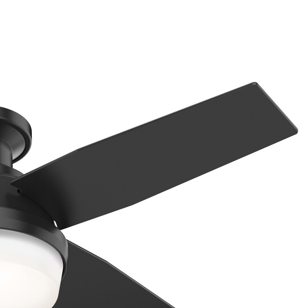 Hunter Dempsey Low Profile 44&quot; Ceiling Fan with LED Lights in Matte Black, , large