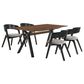 Blue River Laredo and Jackie 5-Piece Dining Set in Black and Walnut, , large