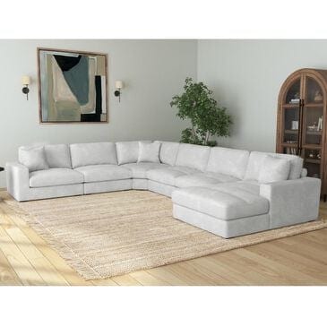 Mayberry Hill Arizona 6-Piece Stationary Right Facing Sectional in Stone, , large