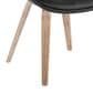 LumiSource Curvo Contemporary Upholstered Chair in Whitewashed Wood and Black Faux Leather by LumiSource - Set of 2, , large