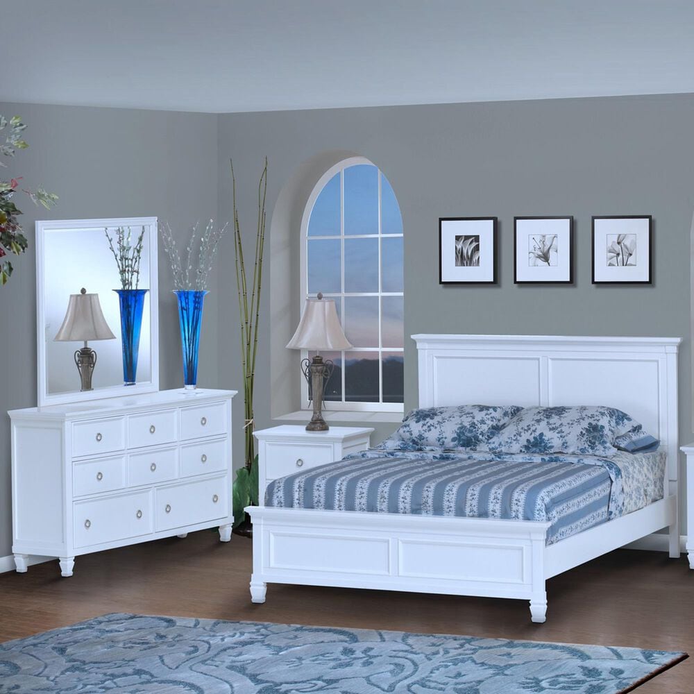 New Heritage Design Tamarack 3 Piece King Bedroom Set in White, , large