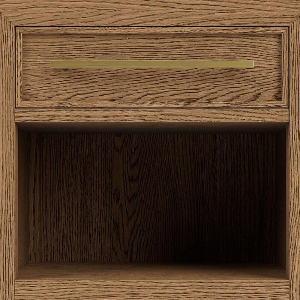 Shannon Hills Hallbrooke 1-Drawer Nightstand in Nutmeg Oak with USB Ports, , large