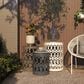 Maple and Jade Indoor/Outdoor 3-Piece Nesting Geometric Accent End Table Set in White, Gray and Dark Gray, , large