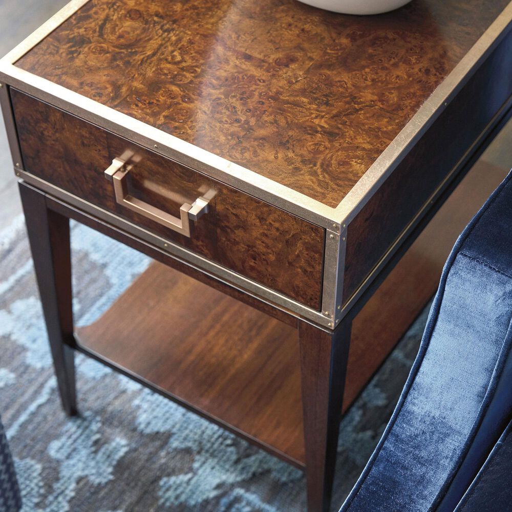 Lexington Home Brands Rendevous Shelton Box On Stand End Table in Chester and Rose Gold, , large
