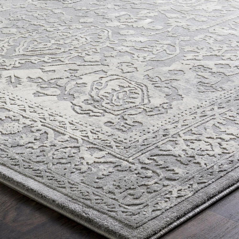 Surya Tibetan TBT-2300 5&#39;3&quot; x 7&#39;6&quot; Charcoal, Ivory and Khaki Area Rug, , large