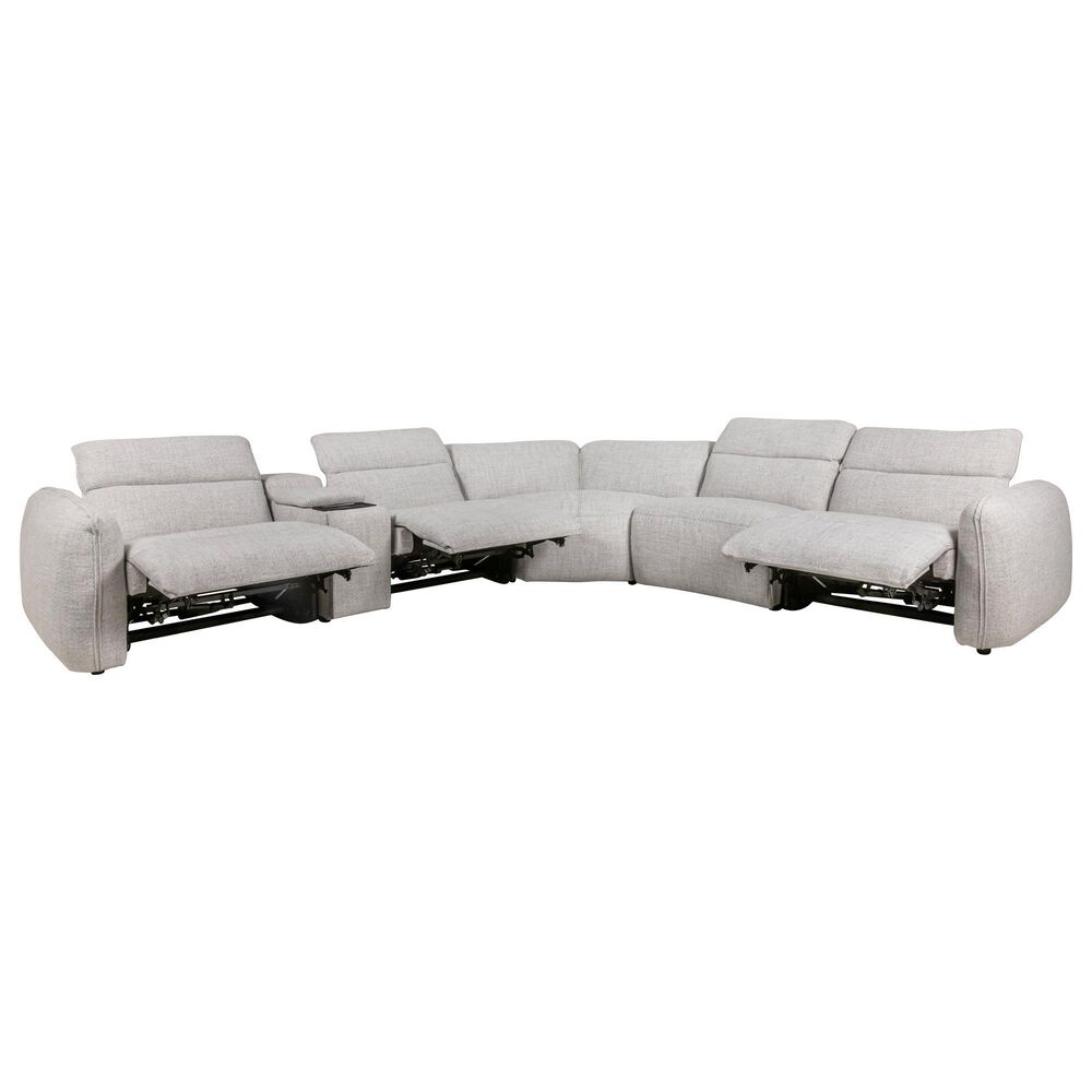 Interlochen 6-Piece Power Reclining Sectional with Power Headrests in Cloud, , large
