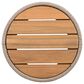 Hearth and Haven 2-Piece Outdoor Coffee Table and Side Table Set with Woven Rope Design in Beige and Teak, , large