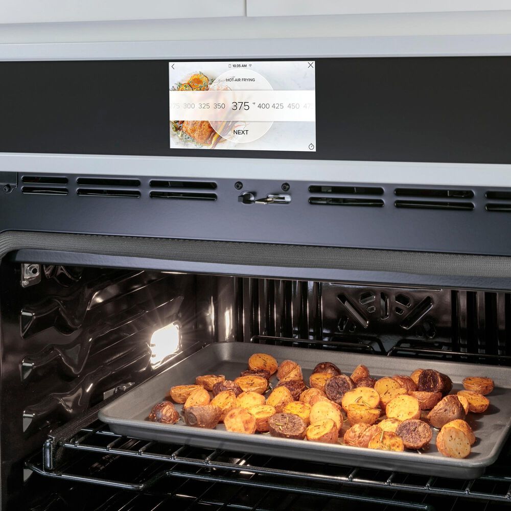 Cafe 2-Piece Kitchen Package with Matte White 30" Smart Built-In Convection Single Wall Oven and Stainless Steel 30" Gas Cooktop, , large