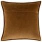 Surya Cotton Velvet 22" Square Throw Pillow in Brown, , large