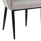 LumiSource Renee Upholstered Contemporary Chair in Black Metal and Silver Fabric by LumiSource, , large