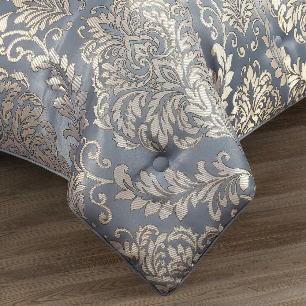 J. Queen New York Lorenzo 3-Piece King/California King Comforter Set in Blue and Cream, , large