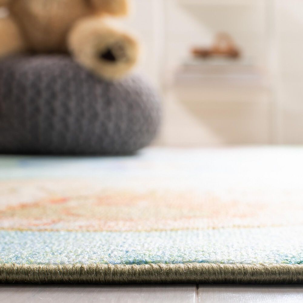 Safavieh Kids Playhouse 3&#39;3&quot; x 5&#39;3&quot; Green and Blue Rug, , large