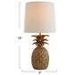 Creative Coop Resin Pineapple Table Lamp in Distressed Gold, , large