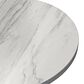 Leisuremod LeisureMod Verve Collection 27 Round Dining Table, Brushed Gold Base with Laminated White Marbleized Top, , large
