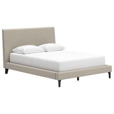 Ashley Cielden Queen Upholstered Platform Bed with Roll Slats in Tan, , large