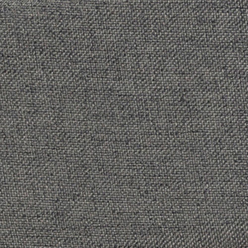 Baxton Studio Iden King Panel Headboard with Dark Grey Fabric in Walnut Brown, , large