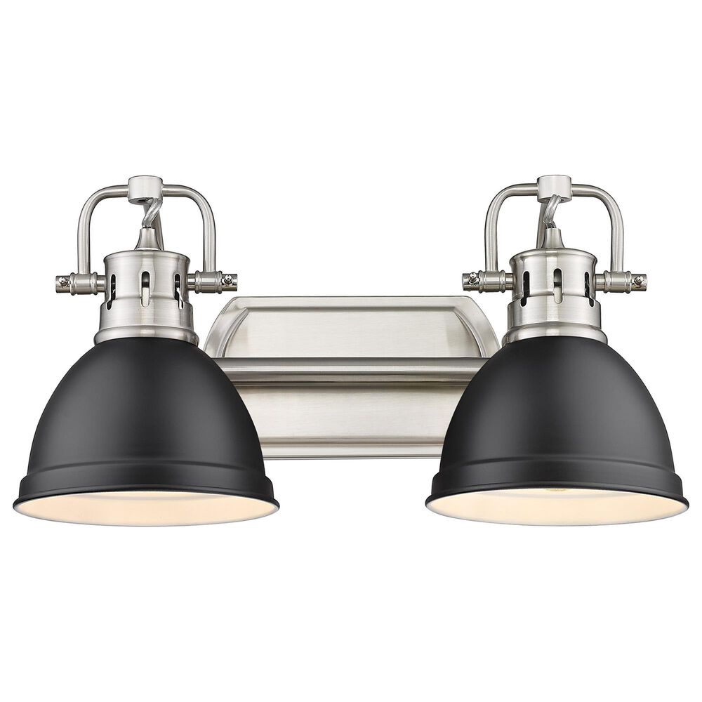 Golden Lighting Duncan 2-Light Bath Vanity in Pewter and Matte Black, , large