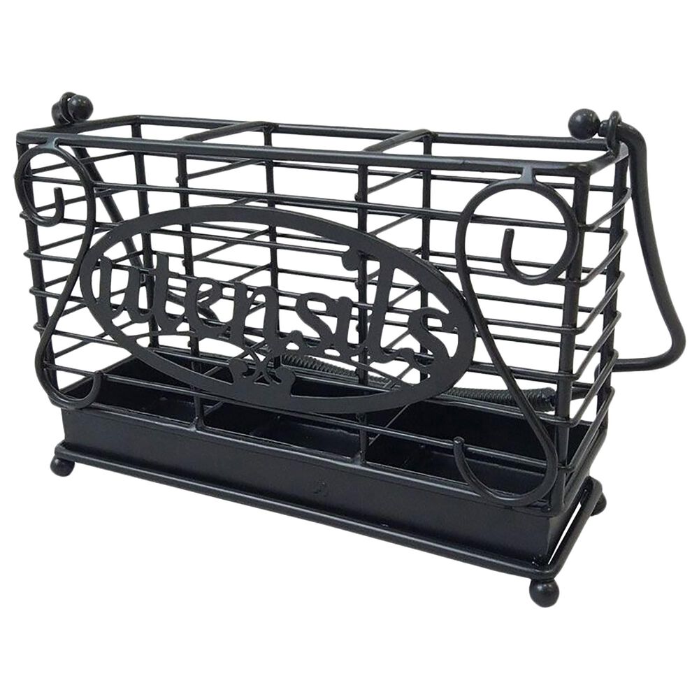 Lifetime Brands Mikasa Chit Chat Utensil Holder in Black, , large