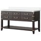 Lexora Home Norwalk 60" Double Bathroom Vanity in Brown Oak with White Cultured Marble Top  and Rectangle Sink, , large