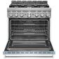 KitchenAid 36" Professional Dual Fuel Range in Misty Blue, , large