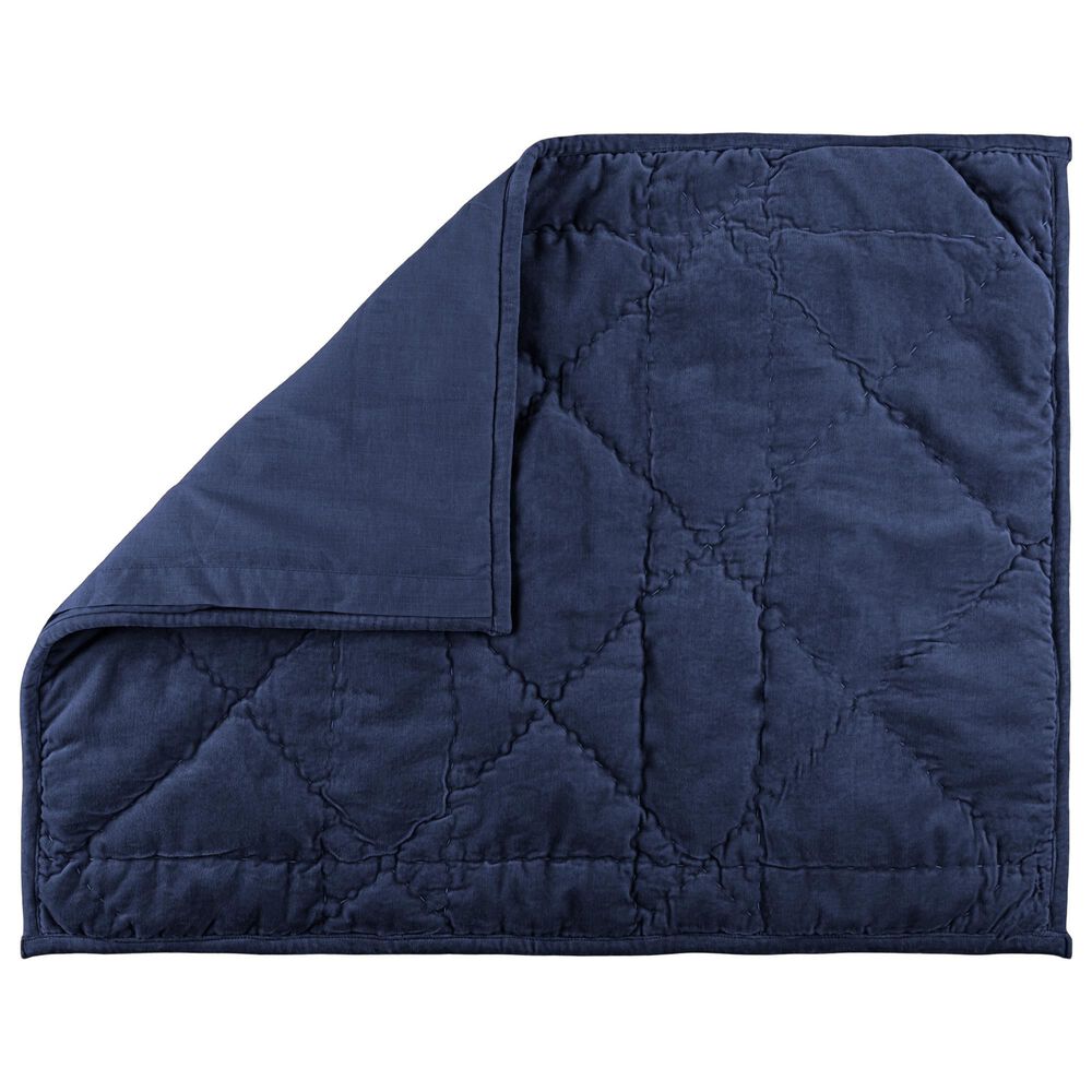 Timberlake 2-Piece Velvet Twin Quilt Set in Navy, , large