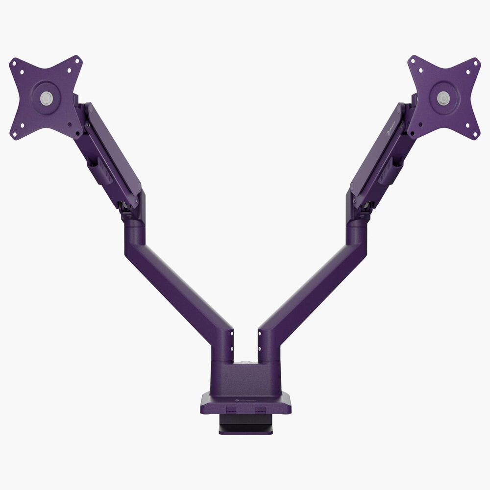Arozzi Alzare Neo Duo Dual Gas Spring Monitor Arm in Purple, , large