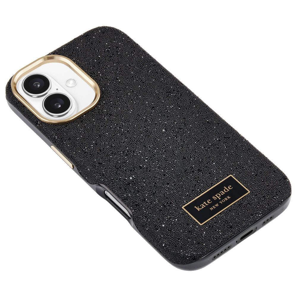 Kate Spade Crystal Pave Magsafe Case for iPhone 16 in Nightfall, , large