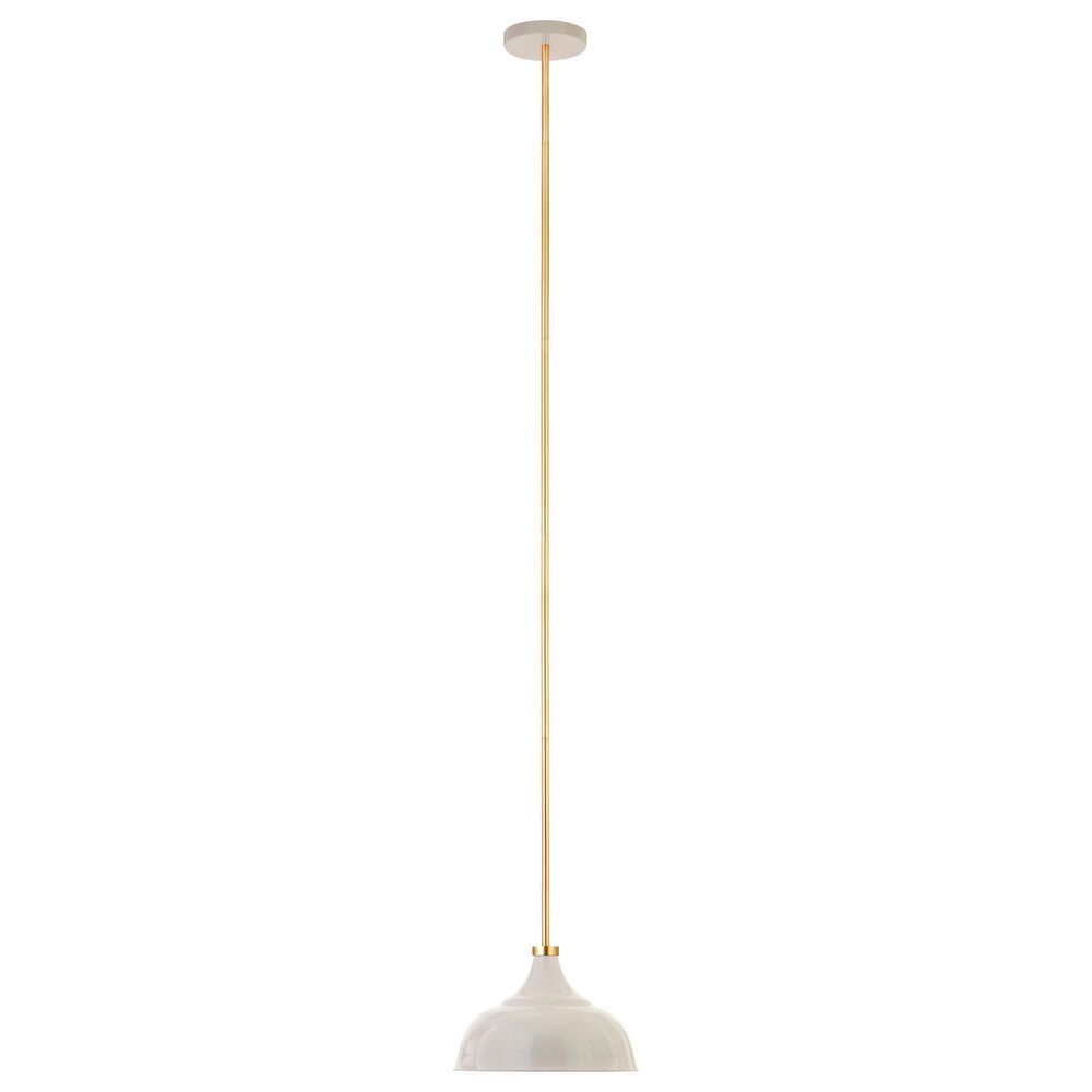 Hudson and Canal Mackenzie Pendant in Pearled White/Brass, , large