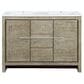 Lexora Home Lafarre 48" Double Bathroom Vanity in Rustic Acacia with 2 cm White Cultured Marble Top and Rectangular Sinks, , large
