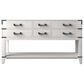 Lexora Home Norwalk 60" Double Bathroom Vanity in White Oak with White Quartz Top and Rectangular Sinks, , large